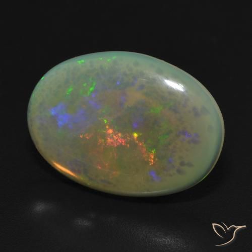 Opale Multicolore naturelle ovale, 4.41 ct, Translucide