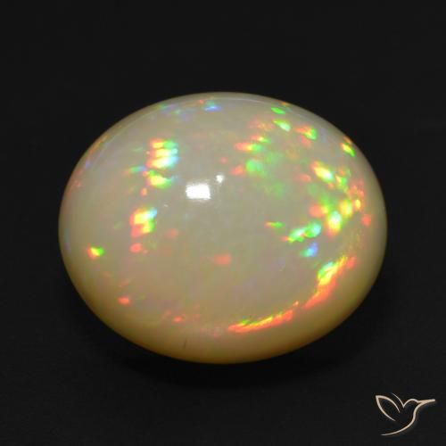 10.12ct Naturel Multicolore Opale, ovale, Opaque, Photo A