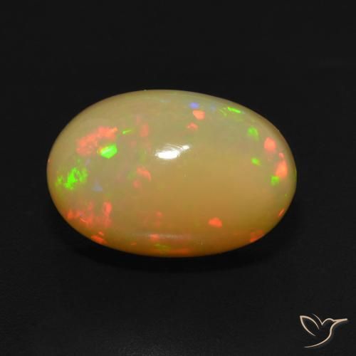 3.96ct Naturel Multicolore Opale, ovale, Translucide