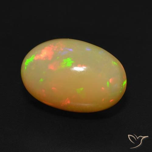 Opale Multicolore naturelle ovale, 3.96 ct, Translucide