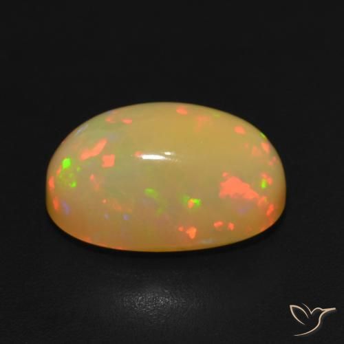 Opale Multicolore naturelle ovale, 3.96 ct, Translucide