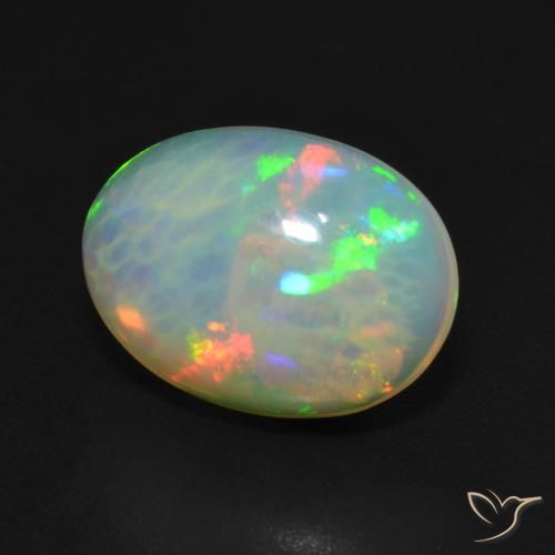 Opale Multicolore naturelle ovale, 3.23 ct, Translucide
