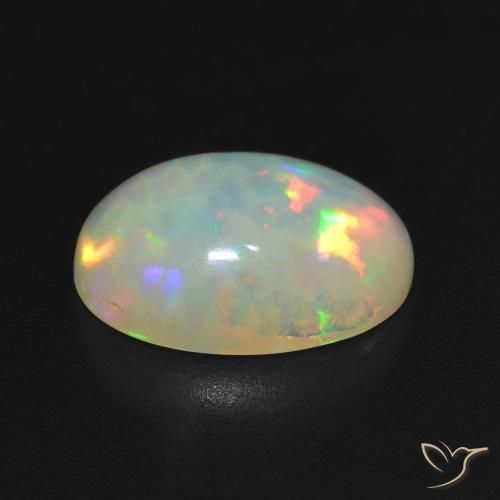 Opale Multicolore naturelle ovale, 3.23 ct, Translucide