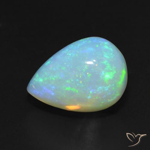 3.53ct Naturel Multicolore Opale, En forme de poire, Translucide