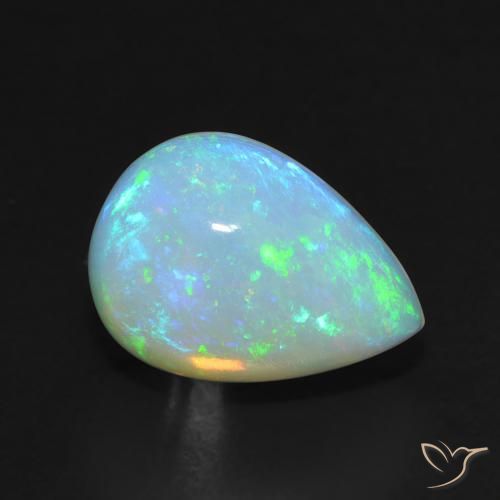 Opale Multicolore naturelle En forme de poire, 3.53 ct, Translucide