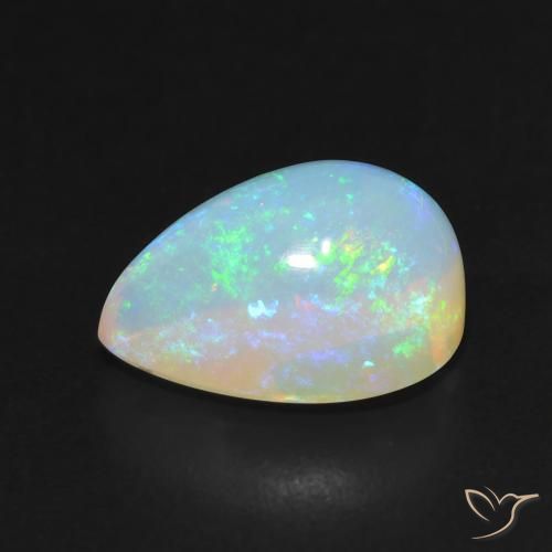 Opale Multicolore naturelle En forme de poire, 3.53 ct, Translucide