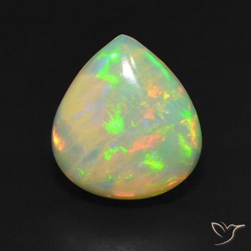 2.85ct Naturel Multicolore Opale, En forme de poire, Translucide