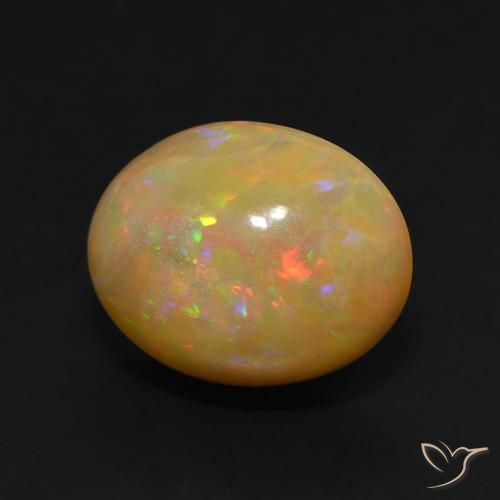 Opale Multicolore naturelle ovale, 5.88 ct, Translucide