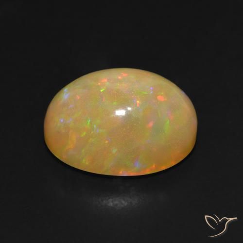 Opale Multicolore naturelle ovale, 5.88 ct, Translucide