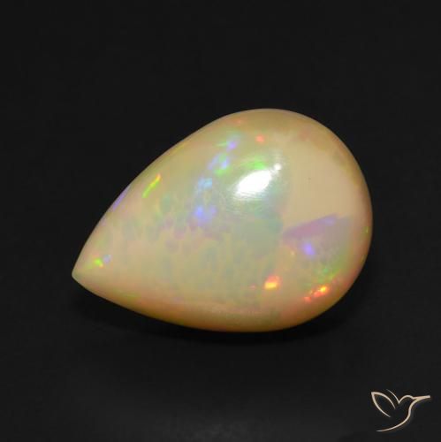 3.95ct Naturel Multicolore Opale, En forme de poire, Translucide