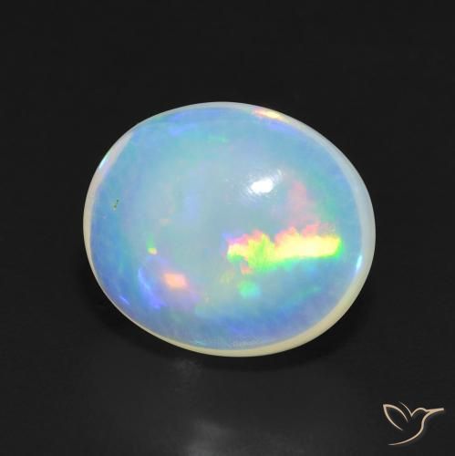 Opale Multicolore naturelle ovale, 4.91 ct, Translucide