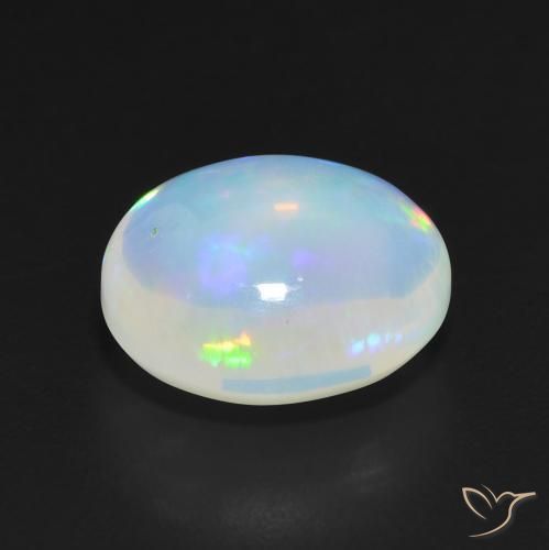 Opale Multicolore naturelle ovale, 4.91 ct, Translucide