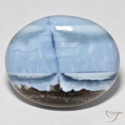 35.49ct Naturel Bleu multicolore Opale, ovale, Opaque