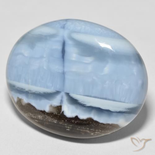Opale Bleu multicolore naturelle ovale, 35.49 ct, Opaque