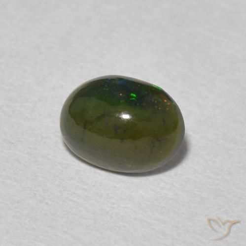Opale Multicolore naturelle ovale, 0.72 ct, Opaque