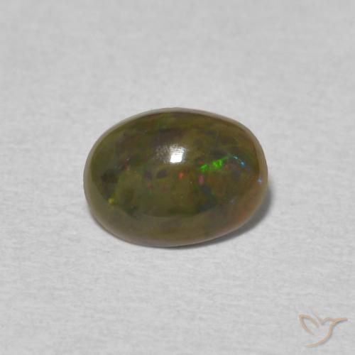 0.56ct Naturel Multicolore Opale, ovale, Opaque, Photo A