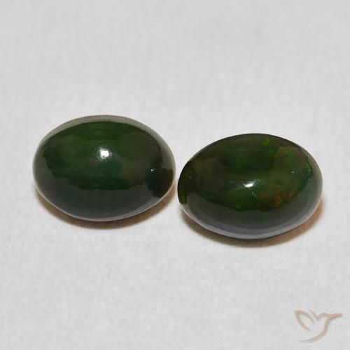 1.60ctw Naturel Multicolore Opale, ovale, Opaque