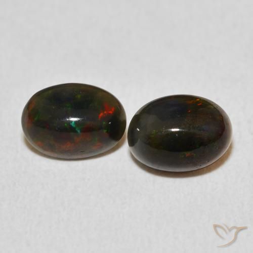 1.38ctw Naturel Multicolore Opale, ovale, Opaque