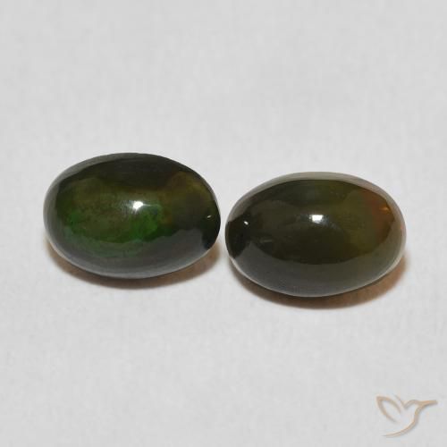 1.07ctw Naturel Multicolore Opale, ovale, Opaque