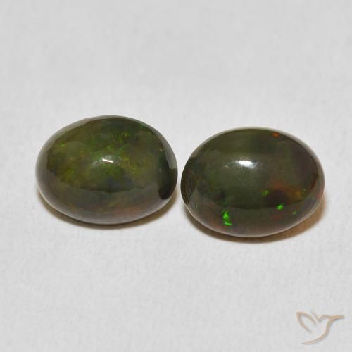 2.37ctw Naturel Multicolore Opale, ovale, Opaque, Photo A