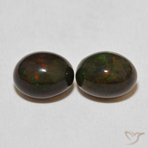2.95ctw Naturel Multicolore Opale, ovale, Opaque