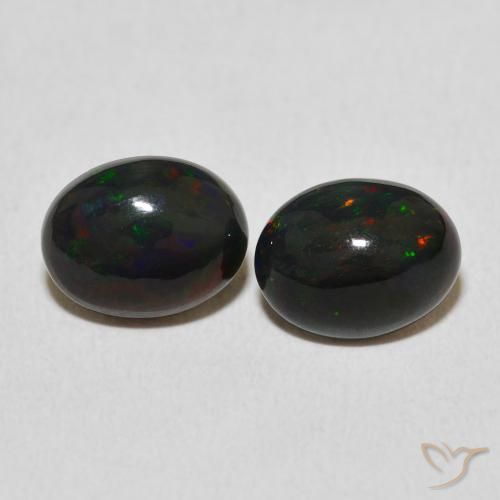 2.32ctw Naturel Multicolore Opale, ovale, Opaque