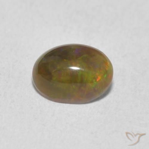 Opale Multicolore naturelle ovale, 0.50 ct, Opaque