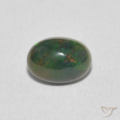 0.55ct Naturel Multicolore Opale, ovale, Opaque