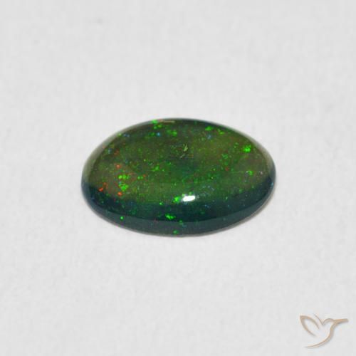 Opale Multicolore naturelle ovale, 0.53 ct, Opaque