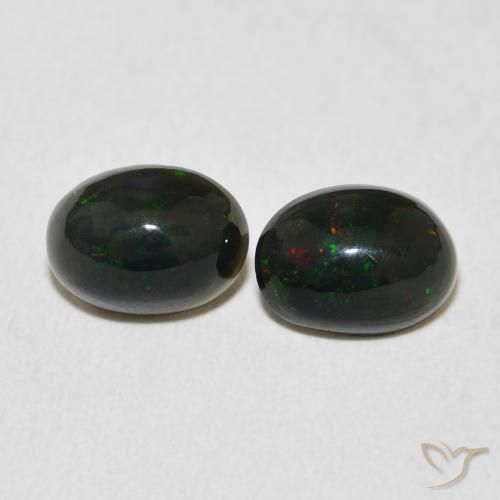 1.54ctw Naturel Multicolore Opale, ovale, Opaque