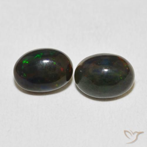 1.70ctw Naturel Multicolore Opale, ovale, Opaque