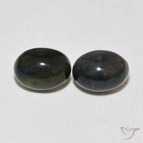 1.64ctw Naturel Multicolore Opale, ovale, Opaque