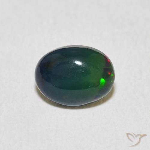 0.82ct Naturel Multicolore Opale, ovale, Opaque, Photo A