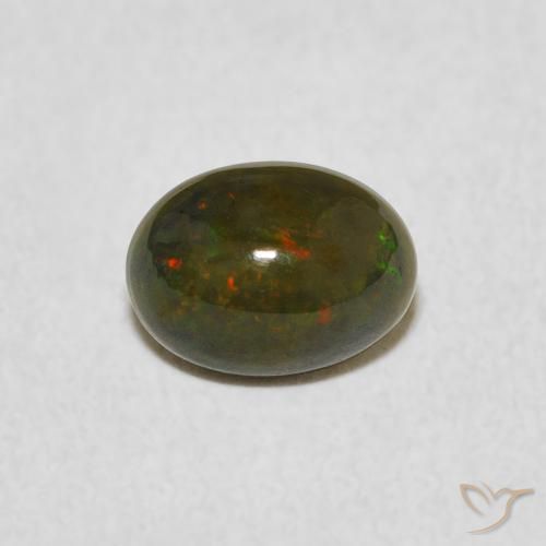 0.51ct Naturel Multicolore Opale, ovale, Opaque, Photo A