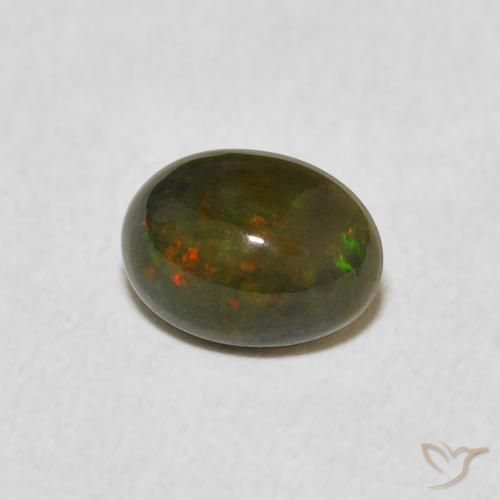 Opale Multicolore naturelle ovale, 0.51 ct, Opaque
