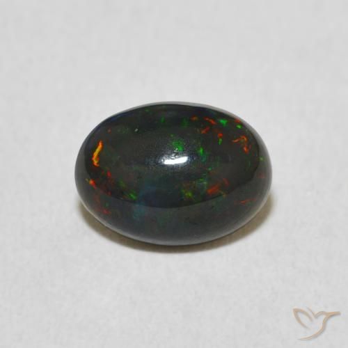 0.68ct Naturel Multicolore Opale, ovale, Opaque, Photo A