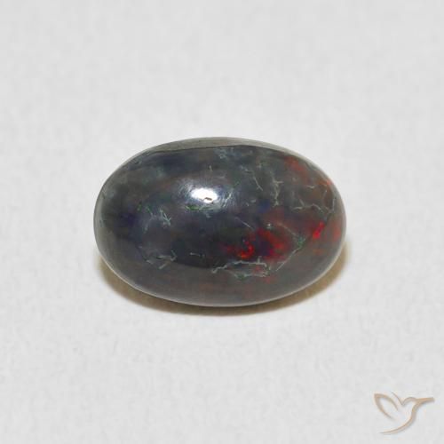 0.87ct Naturel Multicolore Opale, ovale, Opaque, Photo A