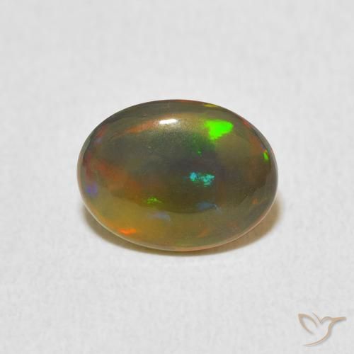 0.81ct Naturel Multicolore Opale, ovale, Opaque