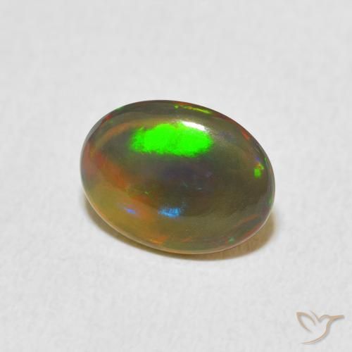 Opale Multicolore naturelle ovale, 0.81 ct, Opaque
