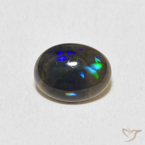 Opale ovale de 0,61 carats à vendre, Opale certifiée en vrac d'Ethiopie, Gemme naturelle, 8 x 6,2 mm, Photo A