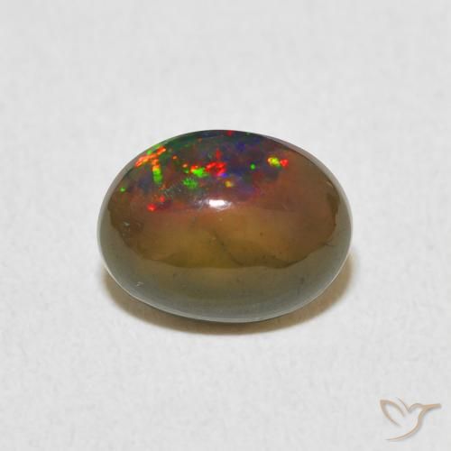 1.11ct Naturel Multicolore Opale, ovale, Opaque