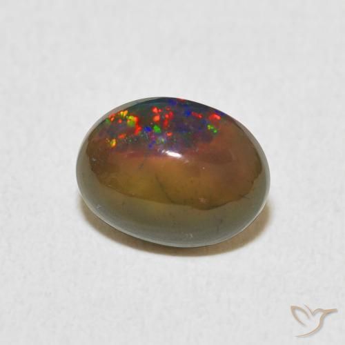Opale Multicolore naturelle ovale, 1.11 ct, Opaque