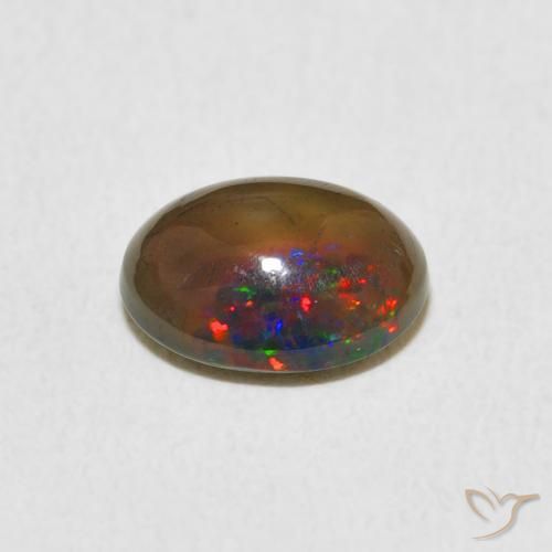 Opale Multicolore naturelle ovale, 1.11 ct, Opaque