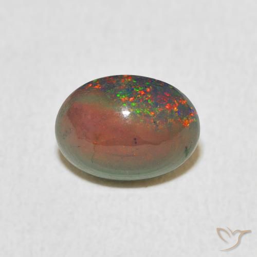 0.82ct Naturel Multicolore Opale, ovale, Opaque, Photo A