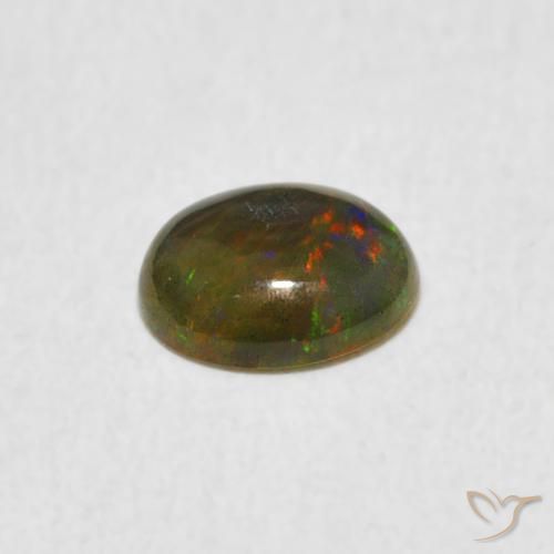 Opale Multicolore naturelle ovale, 0.46 ct, Opaque