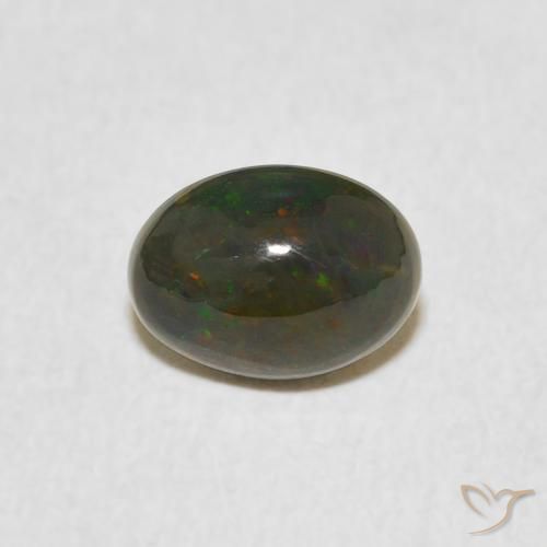 0.79ct Naturel Multicolore Opale, ovale, Opaque, Photo A