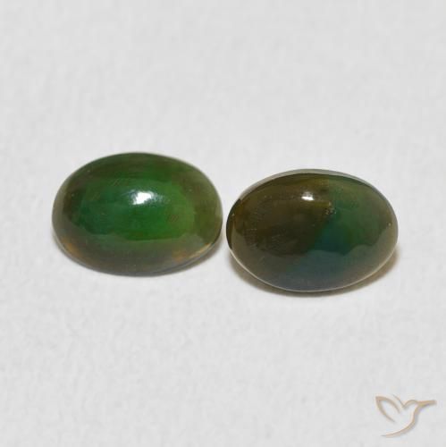 0.82ctw Naturel Multicolore Opale, ovale, Opaque