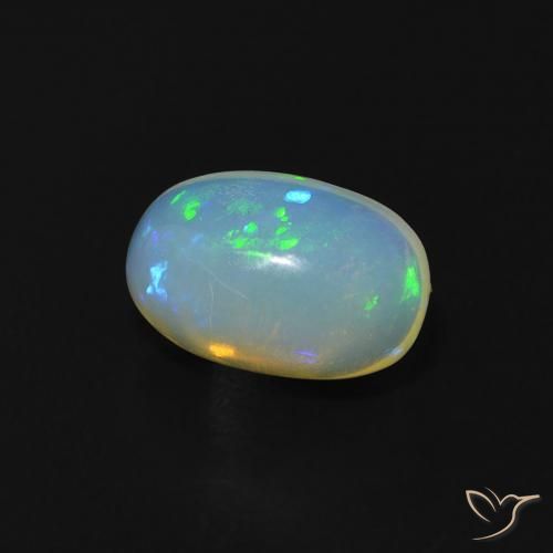 Opale Multicolore naturelle ovale, 1.00 ct, Transparent