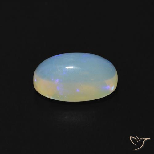 Opale Multicolore naturelle ovale, 1.00 ct, Transparent