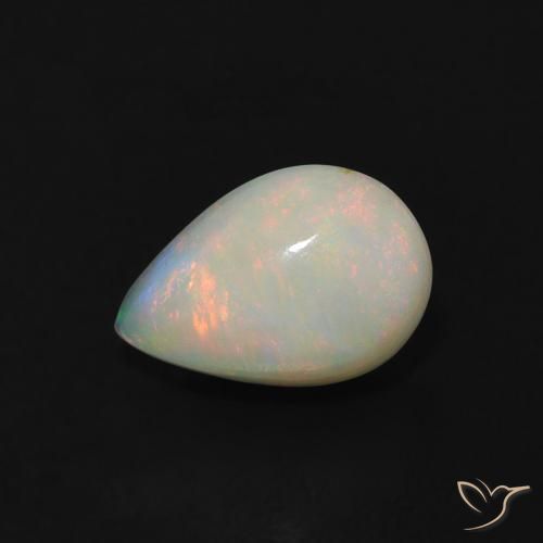 0.66ct Naturel Multicolore Opale, En forme de poire, Transparent, Photo A
